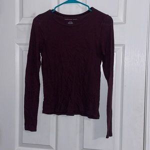 American Eagle Burgundy Long Sleeve Small